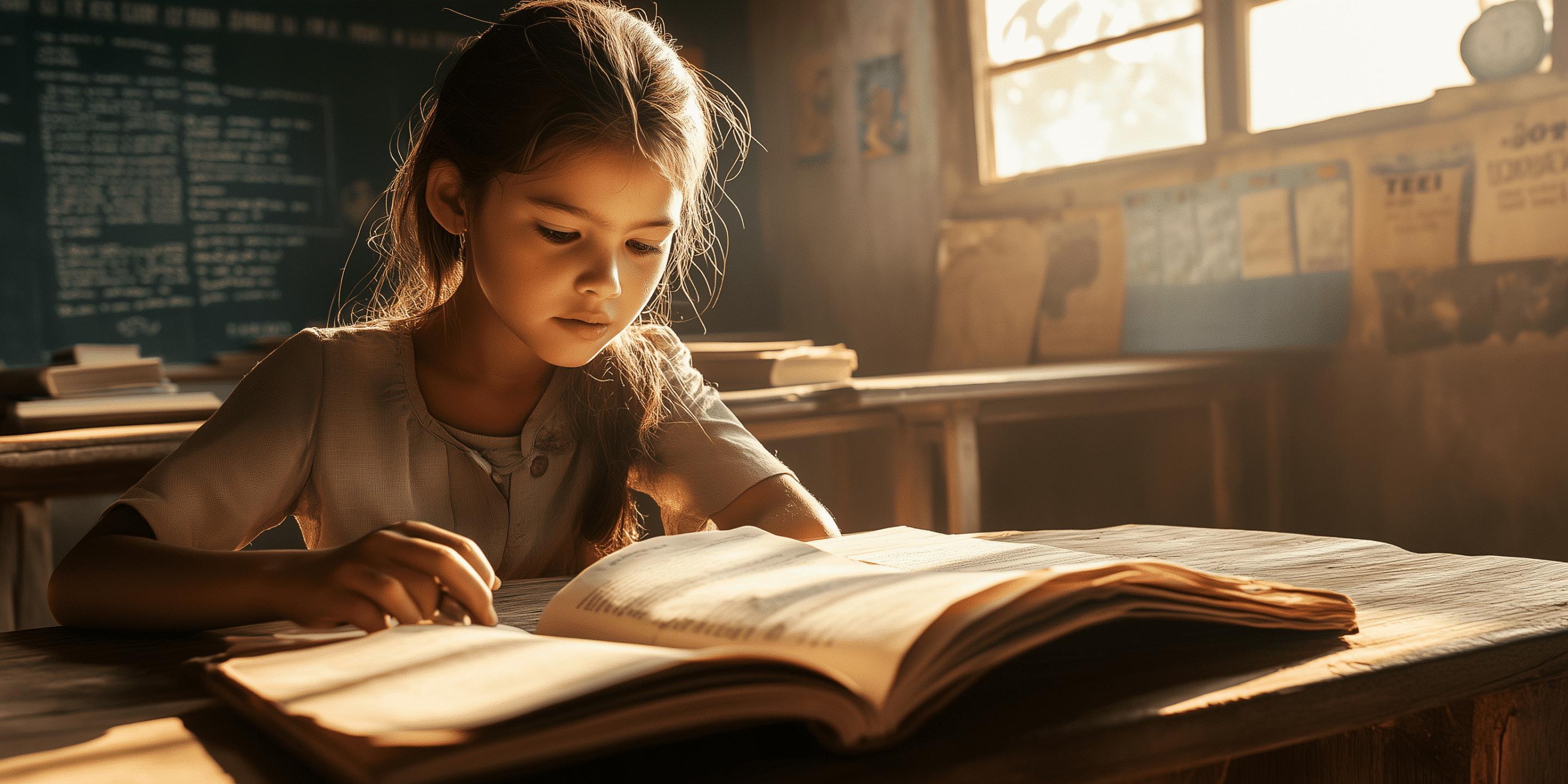 Young girls in a classroom with equal access to quality education